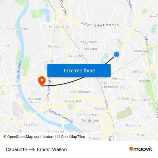 Cabarette to Ernest Wallon map