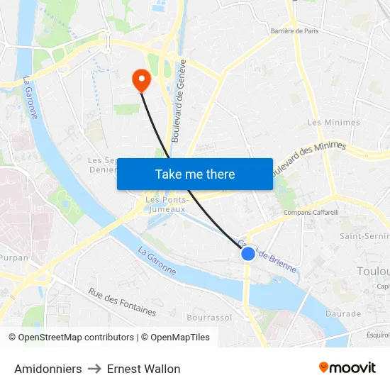 Amidonniers to Ernest Wallon map