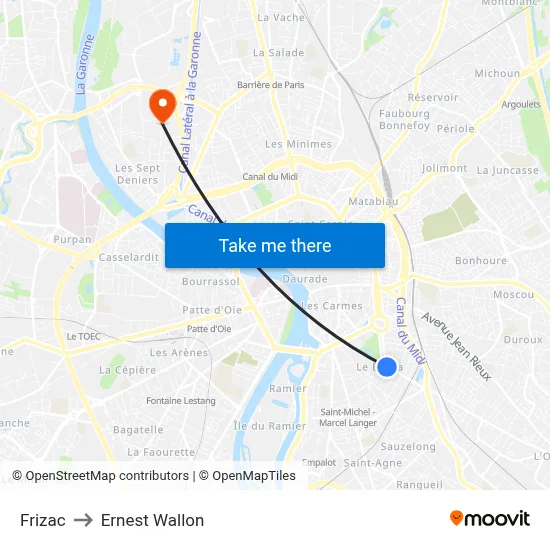 Frizac to Ernest Wallon map