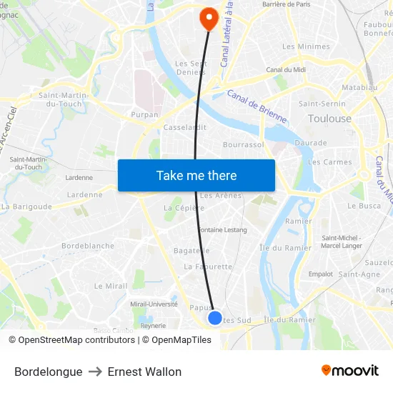 Bordelongue to Ernest Wallon map