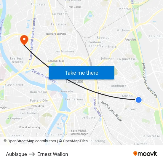Aubisque to Ernest Wallon map