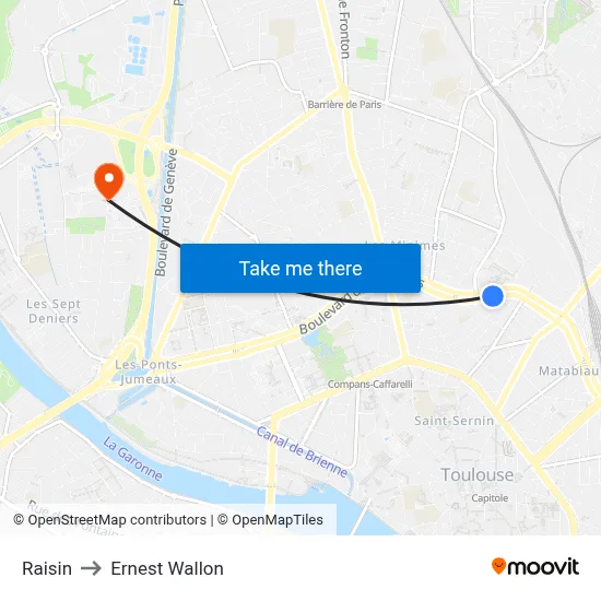 Raisin to Ernest Wallon map