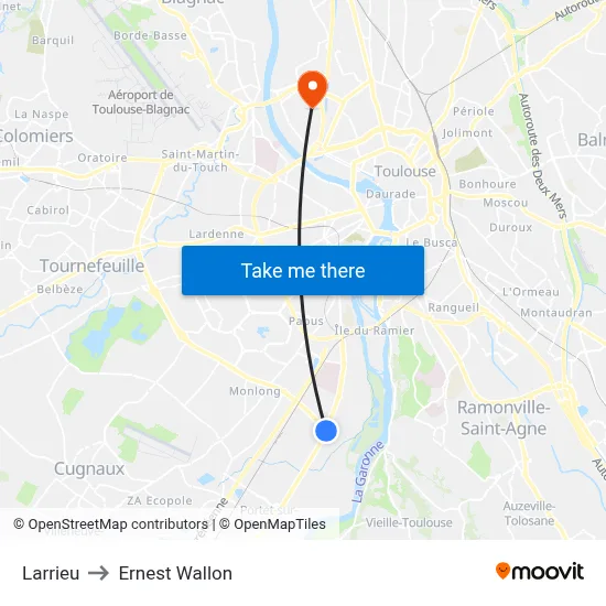 Larrieu to Ernest Wallon map