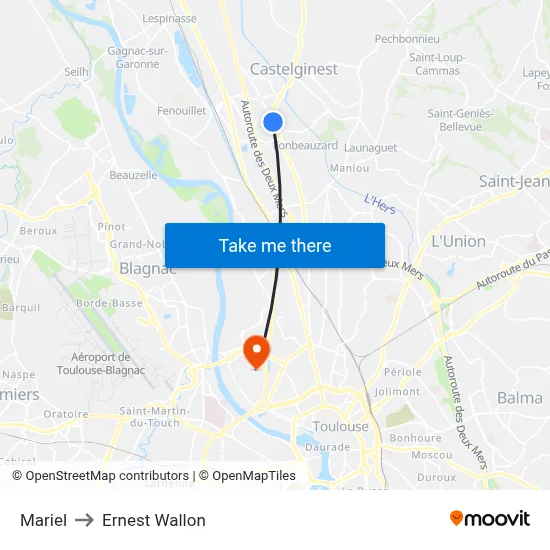 Mariel to Ernest Wallon map
