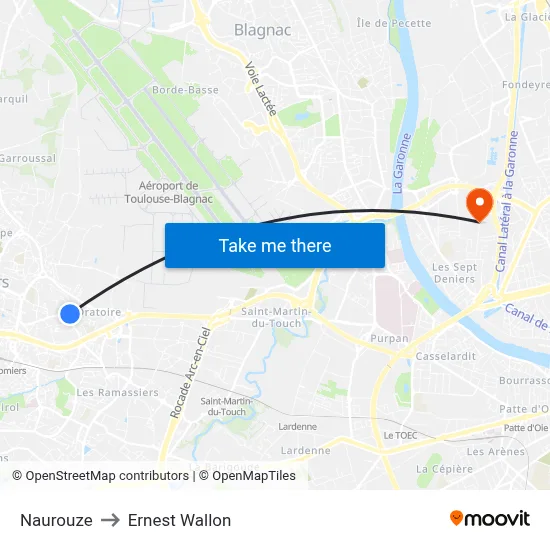 Naurouze to Ernest Wallon map