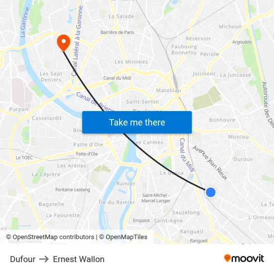 Dufour to Ernest Wallon map