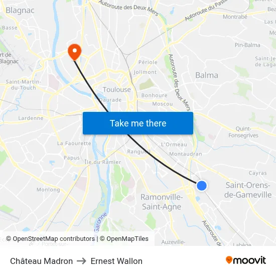 Château Madron to Ernest Wallon map
