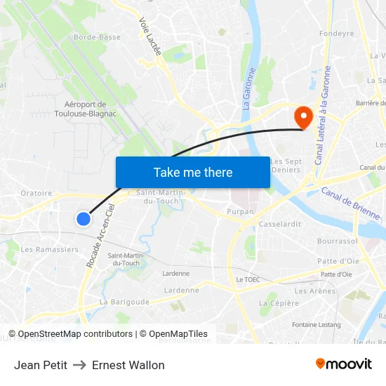 Jean Petit to Ernest Wallon map