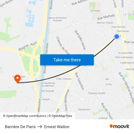 Barrière De Paris to Ernest Wallon map