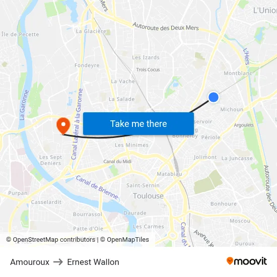 Amouroux to Ernest Wallon map