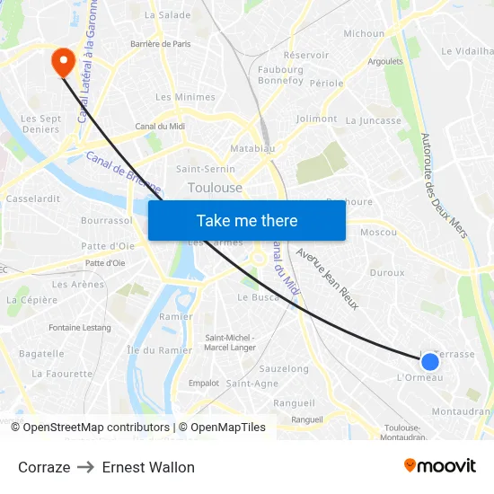 Corraze to Ernest Wallon map