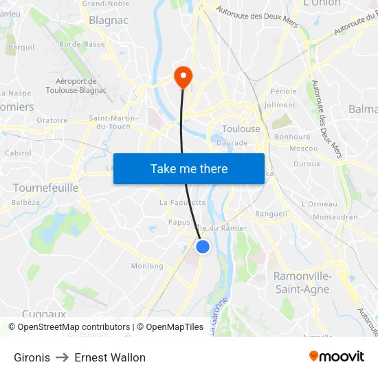 Gironis to Ernest Wallon map