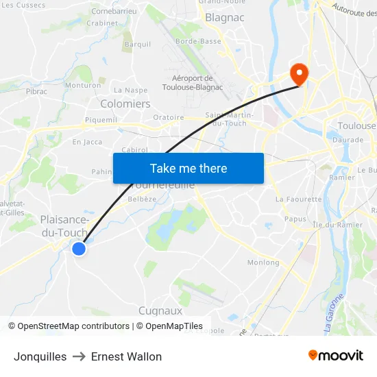 Jonquilles to Ernest Wallon map