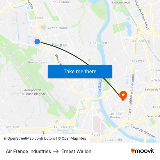Air France Industries to Ernest Wallon map