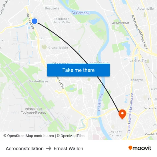 Aéroconstellation to Ernest Wallon map
