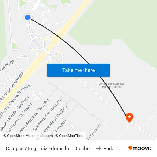 Campus / Eng. Luiz Edmundo C. Coube Qd-08 Par to Radar Unesp map