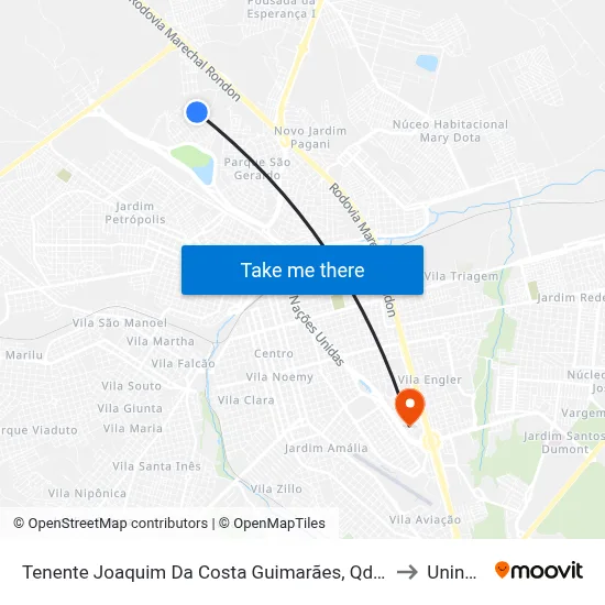 Tenente Joaquim Da Costa Guimarães, Qd. 03 Par to Uninove map