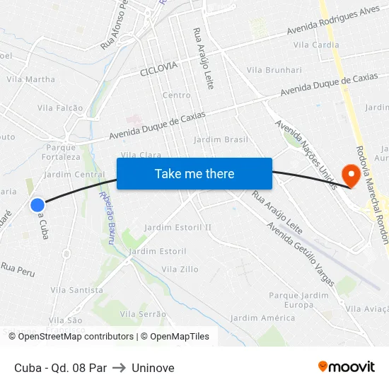 Cuba - Qd. 08 Par to Uninove map