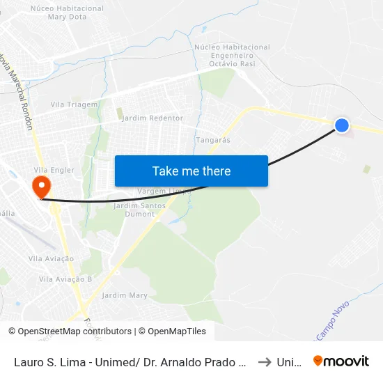 Lauro S. Lima - Unimed/  Dr. Arnaldo Prado Curvello Qd. 01 Par to Uninove map