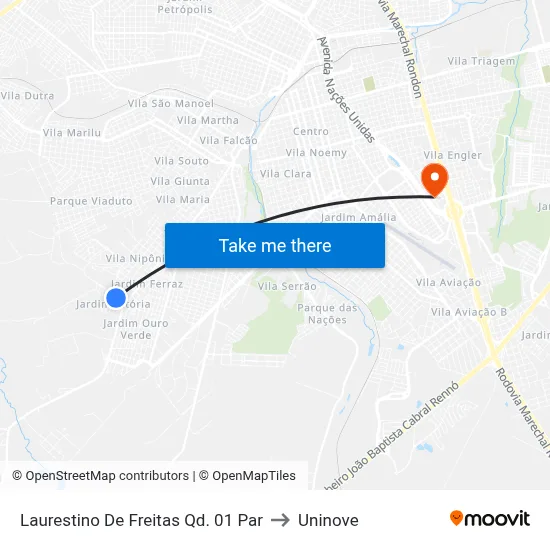 Laurestino De Freitas Qd. 01 Par to Uninove map