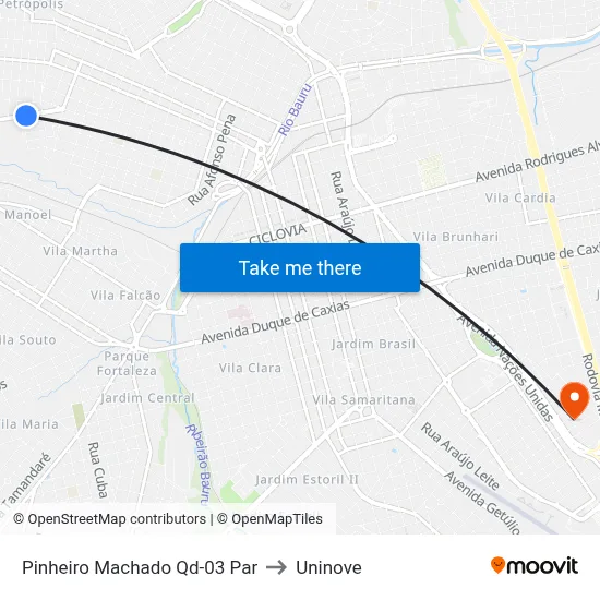 Pinheiro Machado Qd-03 Par to Uninove map