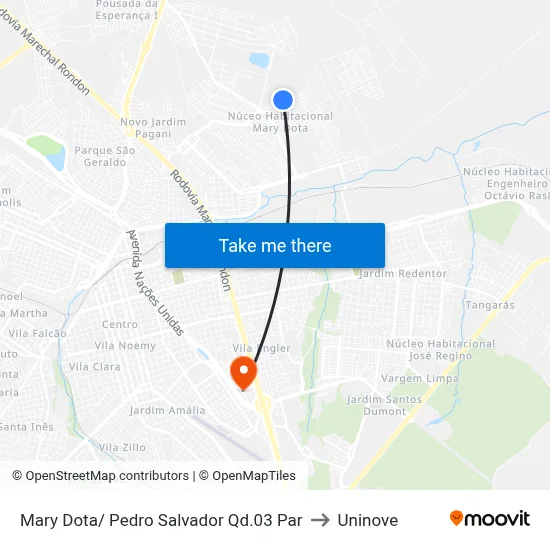 Mary Dota/ Pedro Salvador Qd.03 Par to Uninove map