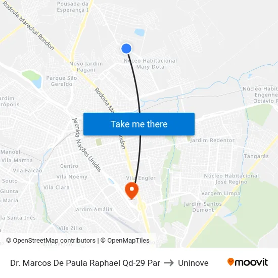 Dr. Marcos De Paula Raphael Qd-29 Par to Uninove map