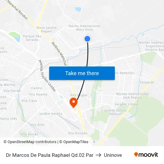 Dr Marcos De Paula Raphael Qd.02 Par to Uninove map