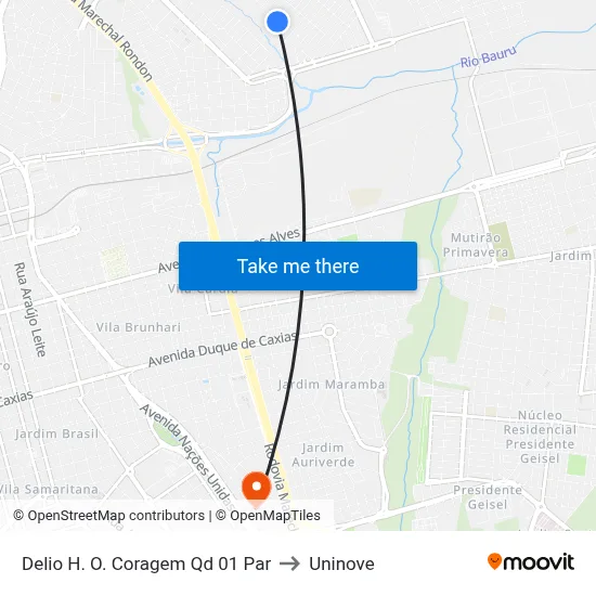 Delio H. O. Coragem Qd 01 Par to Uninove map