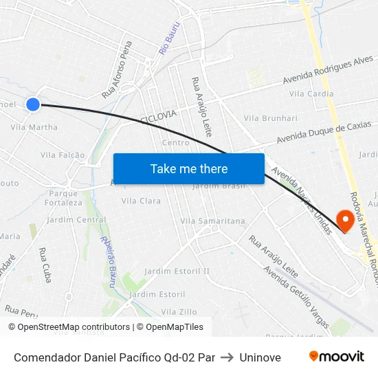 Comendador Daniel Pacífico Qd-02 Par to Uninove map