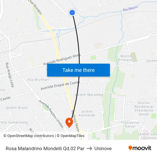 Rosa Malandrino Mondelli Qd.02 Par to Uninove map