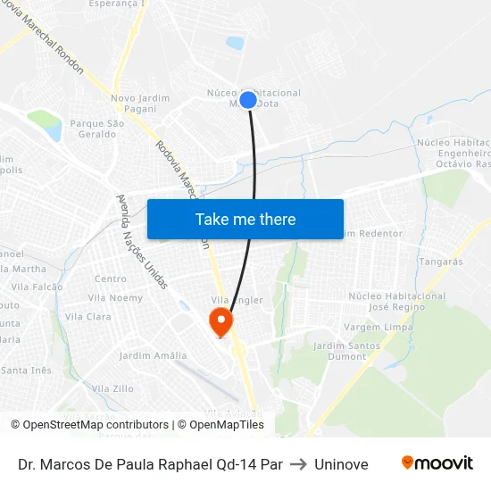Dr. Marcos De Paula Raphael Qd-14 Par to Uninove map