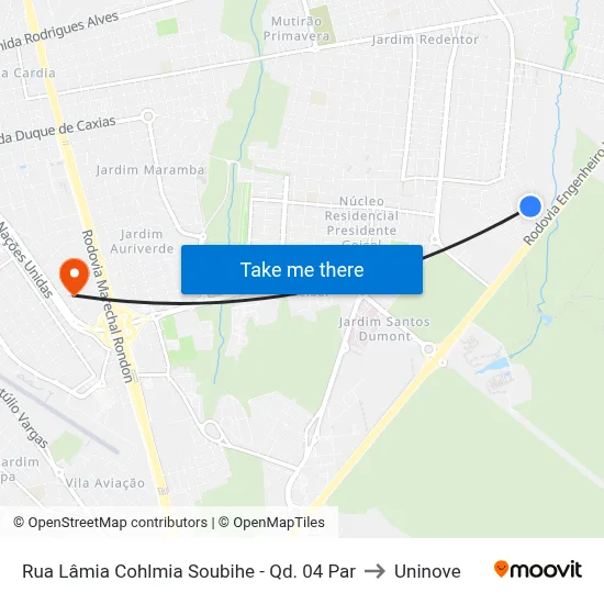 Rua Lâmia Cohlmia Soubihe - Qd. 04 Par to Uninove map