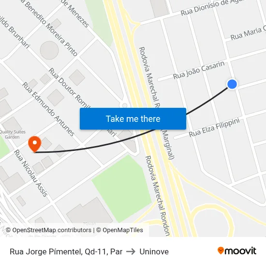 Rua Jorge Pímentel, Qd-11, Par to Uninove map