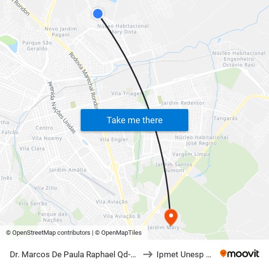 Dr. Marcos De Paula Raphael Qd-30 Impar to Ipmet Unesp Bauru map