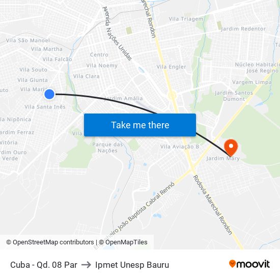 Cuba - Qd. 08 Par to Ipmet Unesp Bauru map