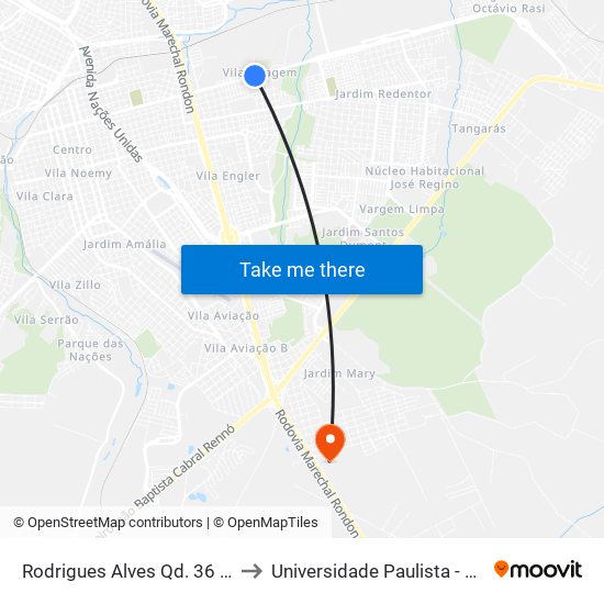 Rodrigues Alves Qd. 36 Par to Universidade Paulista - Unip map