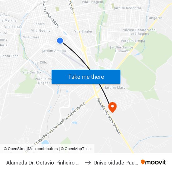 Alameda Dr. Octávio Pinheiro Brisolla Qd.08 Par to Universidade Paulista - Unip map