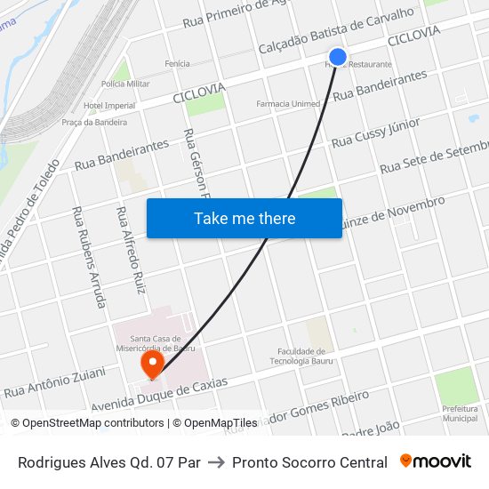 Rodrigues Alves Qd. 07 Par to Pronto Socorro Central map