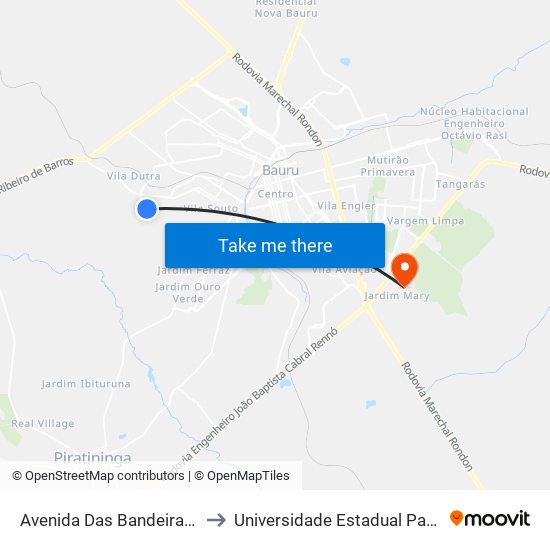 Avenida Das Bandeiras Qd.07 Par to Universidade Estadual Paulista - Unesp map