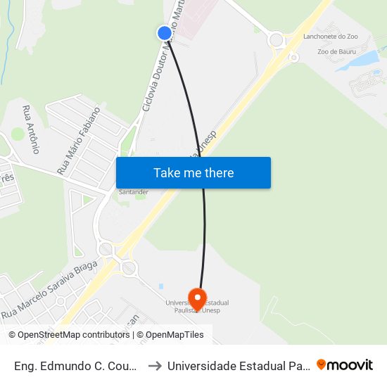 Eng. Edmundo C. Coube Qd-02 Par to Universidade Estadual Paulista - Unesp map