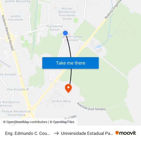 Eng. Edmundo C. Coube Qd-01 Par to Universidade Estadual Paulista - Unesp map