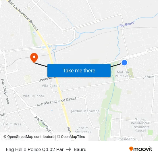 Eng Hélio Police Qd.02 Par to Bauru map