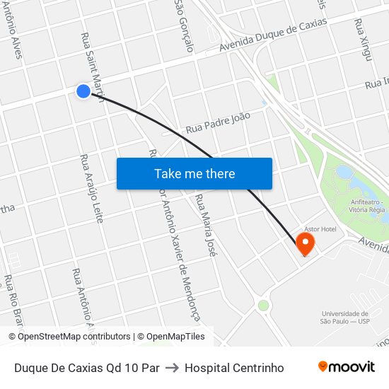 Duque De Caxias Qd 10 Par to Hospital Centrinho map
