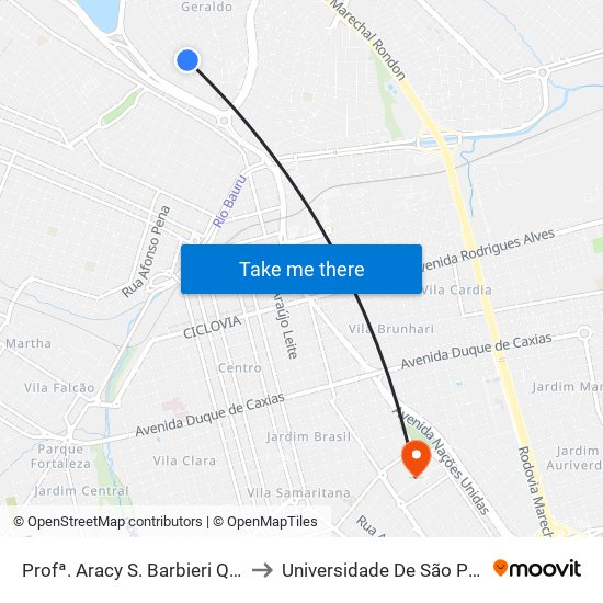 Profª. Aracy S. Barbieri Qd. Qd. 3 Par to Universidade De São Paulo — Usp map