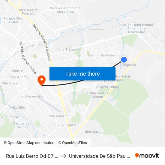 Rua Luiz Berro Qd-07 Ímpar to Universidade De São Paulo — Usp map