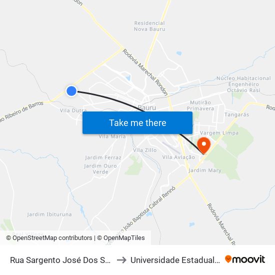 Rua Sargento José Dos Santos - Qd. 14 - Par to Universidade Estadual Paulista - Unesp map
