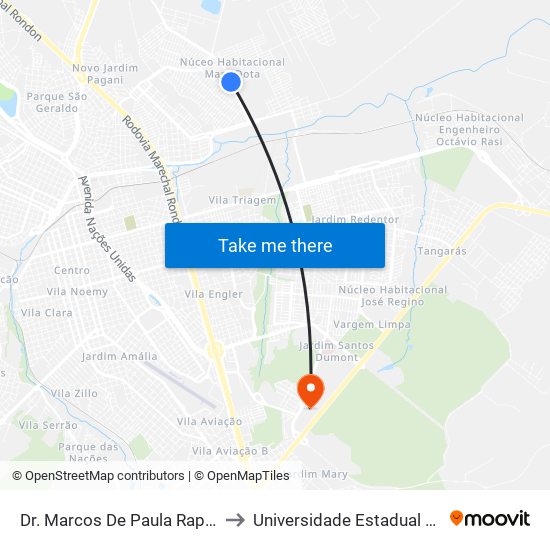 Dr. Marcos De Paula Raphael - Qd. 10 Par to Universidade Estadual Paulista - Unesp map