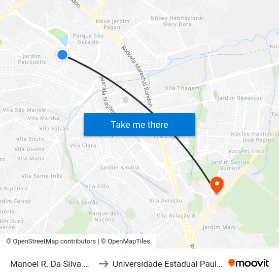 Manoel R. Da Silva Qd. 02 Par to Universidade Estadual Paulista - Unesp map