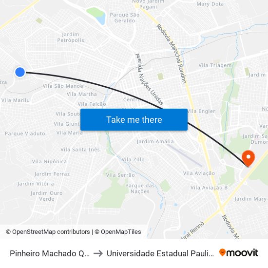 Pinheiro Machado Qd.18 Par to Universidade Estadual Paulista - Unesp map